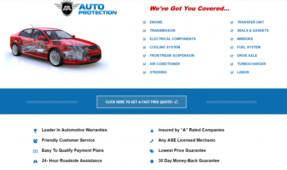 aa auto protection features extended car warranty